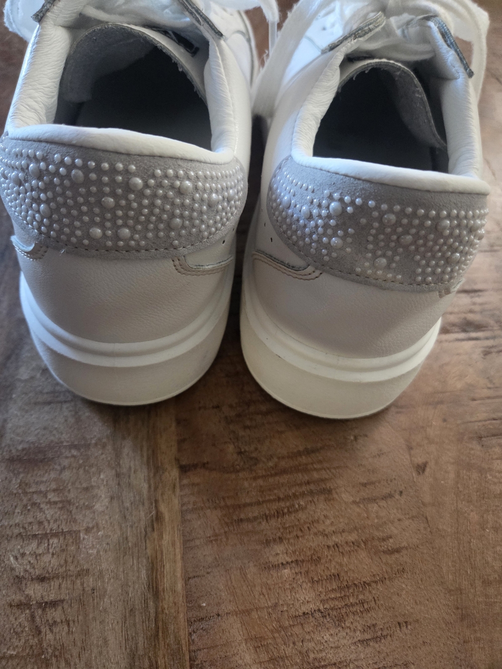 VH by Vintage Havana White Pearl Star Platform Sneakers Estimate Women Size 9 - Picture 4 of 9